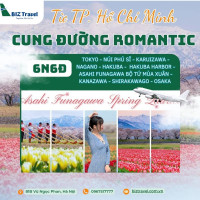 Tour Nhật Bản: Cung Đường Romantic & Bộ Tứ Mùa Xuân ASAHI FUNAGAWA