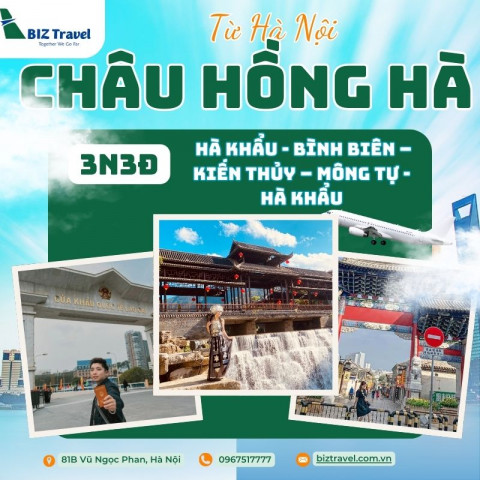 |Tour Hot| Tour Hà Khẩu - Kiến Thủy - Mông Tự 3N3D từ Hà Nội năm 2025