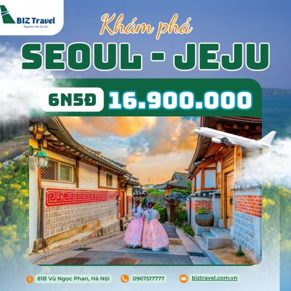 Du lịch Hàn Quốc: Seoul - Jeju - Camellia Hill - Everland 6N5D từ Hà Nội giá tốt năm 2025
